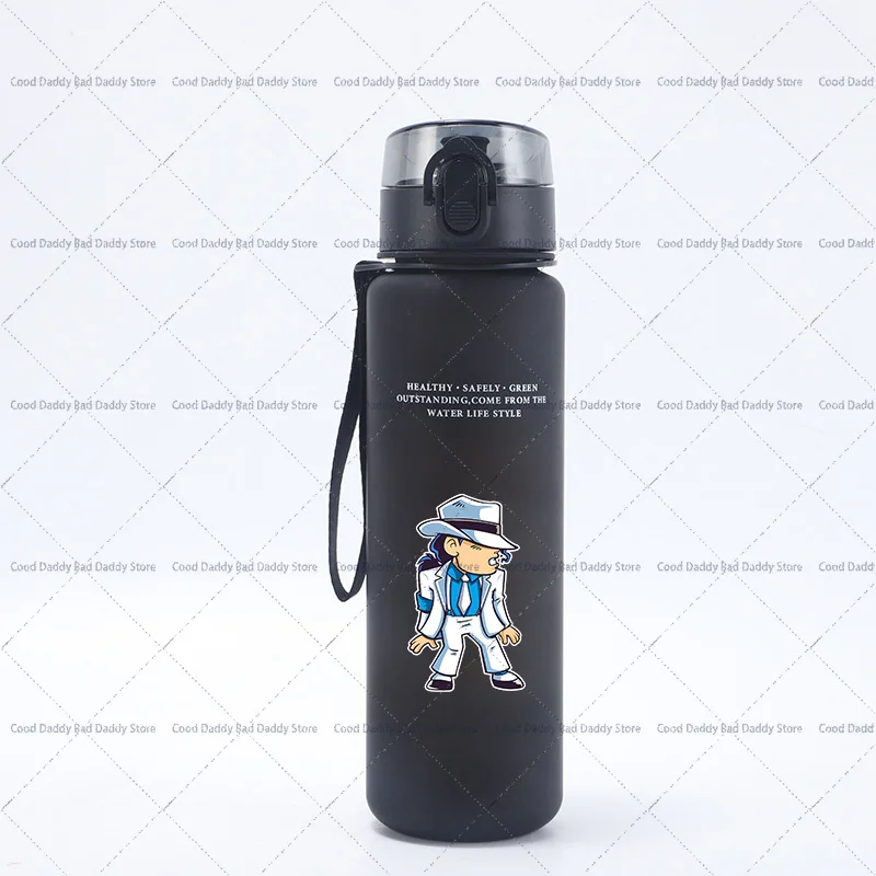 Cartoon Figure Michael Jackson Print Waterbottle The King of Pop MJ Water Cups 80S Superstars Cups Portable Sport Gym Fans Gift view 6