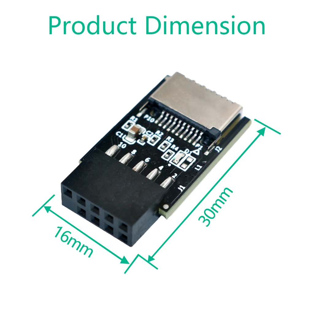 New Version USB 3.1 Front Panel Socket Key-A Type-E to USB 2.0 9Pin Header Male Extension Adapter with 5V Power LED Converter