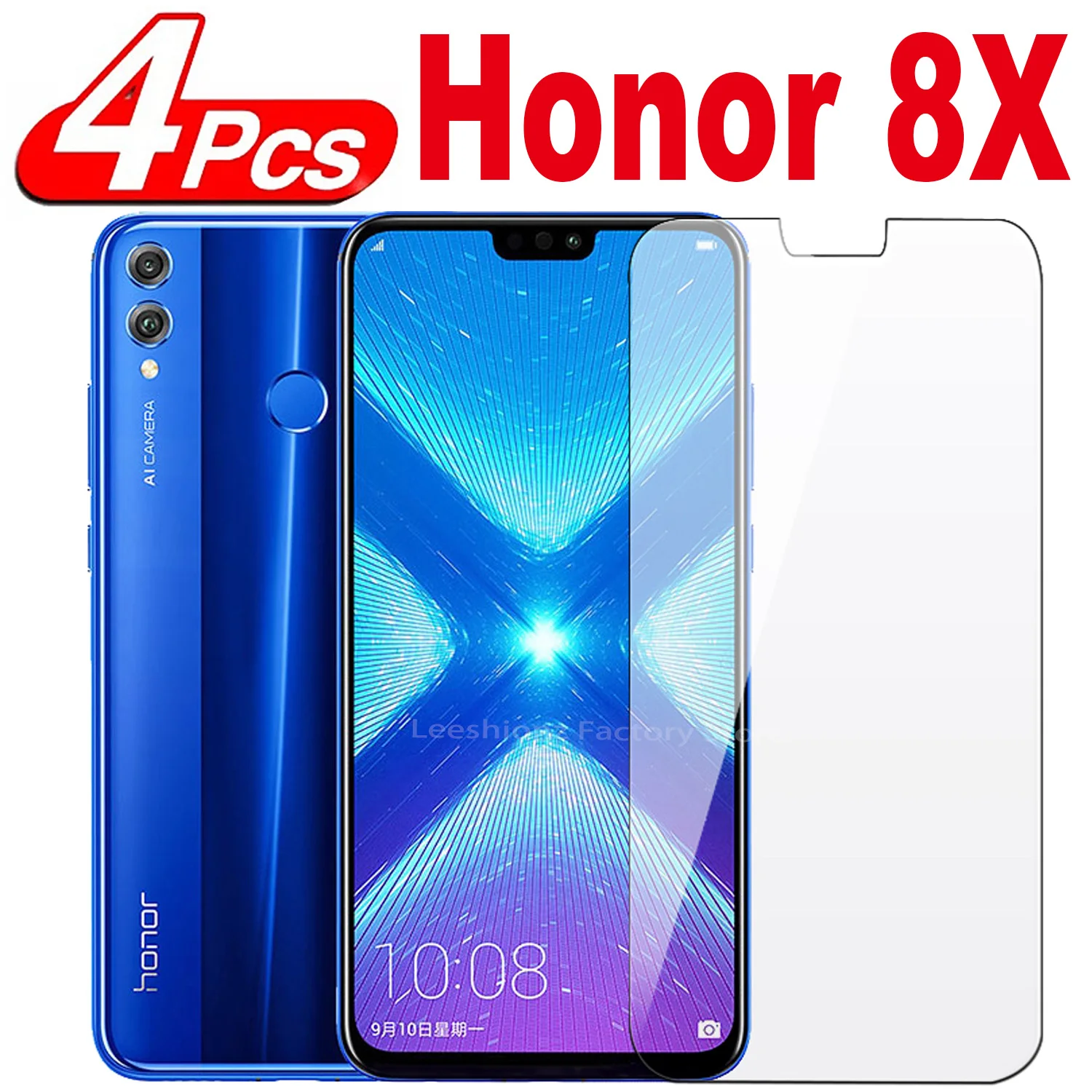 

9H Protection Tempered Glass Film For Huawei Honor 8X 2/4Pcs HD Screen Protector Glass