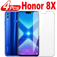 9H Protection Tempered Glass Film For Huawei Honor 8X 2/4Pcs HD Screen Protector Glass