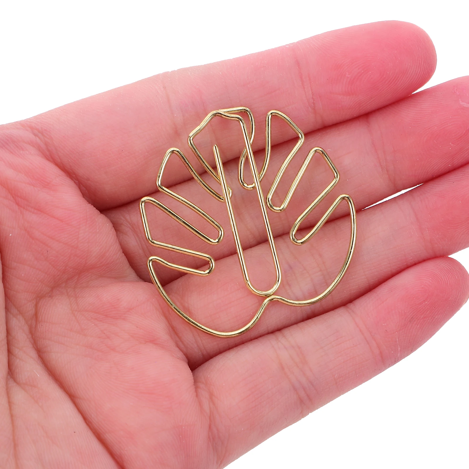 

50Pcs Monstera Leaf Vintage Paperclips Metal Bookmarks for Scrapbooks Journals Document Organizing Clips Decorative Office Clips