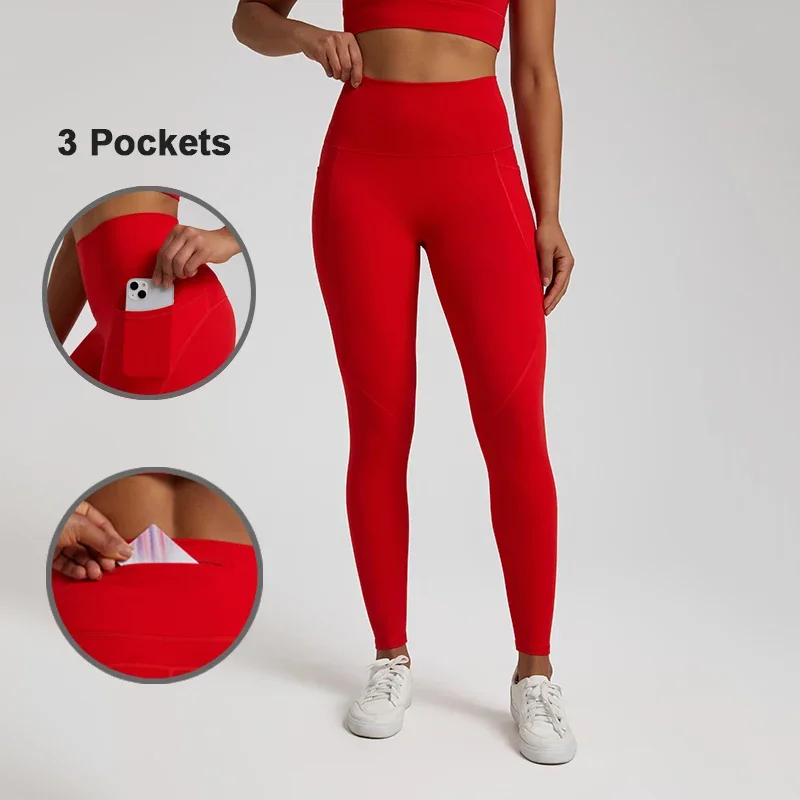 

Nude No Front Seam Yoga Pants 3 Pockets Leggings Women for Gym Legging Push Up Tights Sport Leggins Mujer Fitness Pantalones