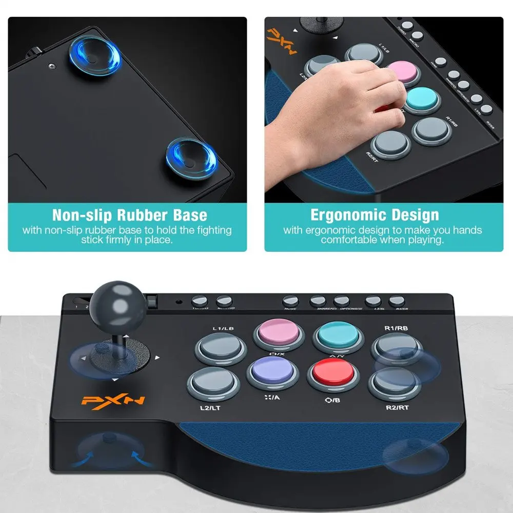 Joystick PC Controller for PS4/PS3/Switch/Android/Xbox One/Series Arcade Fighting Game Fight Stick PXN 0082 USB Street Fighter