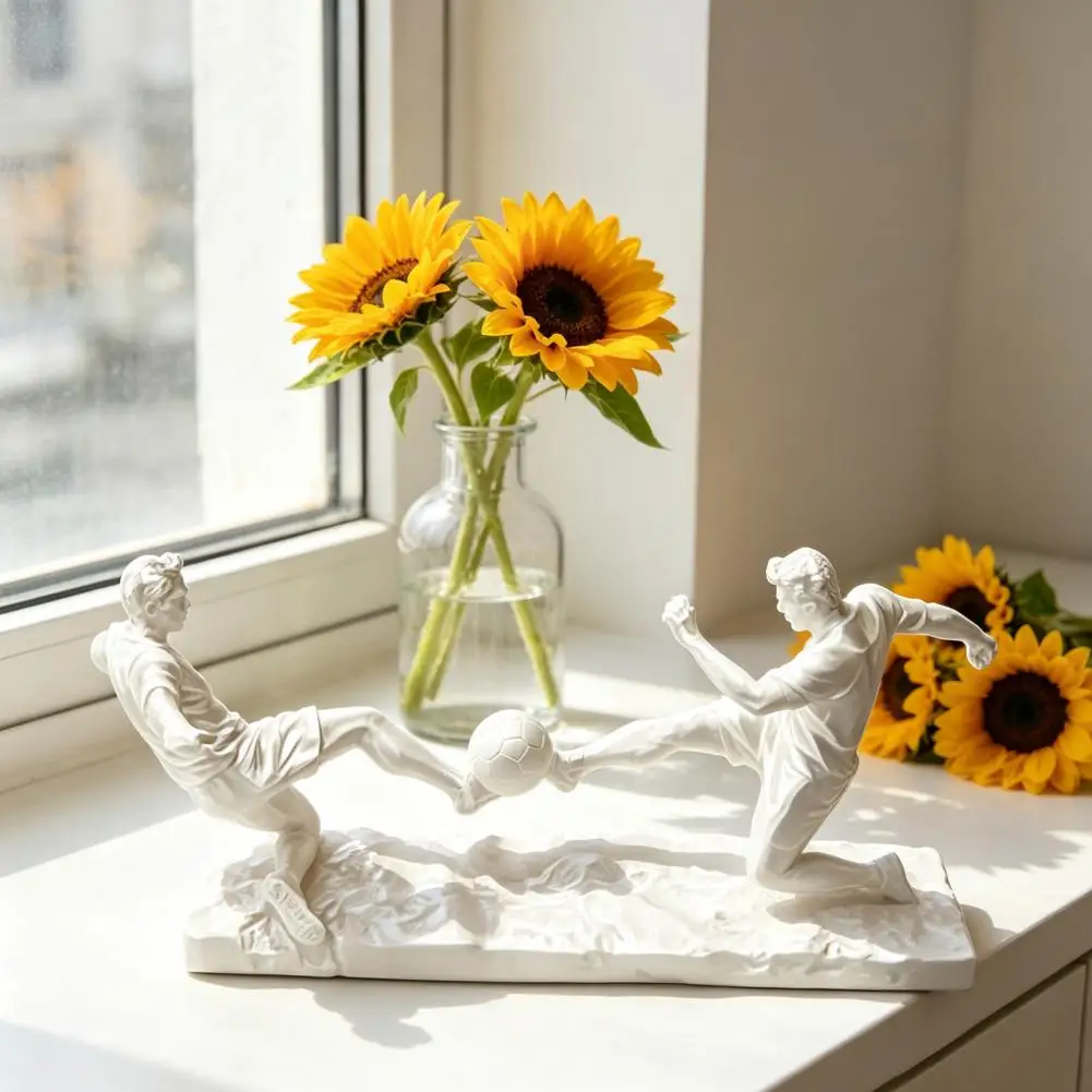 Soccer Player Figurine Soccer Ornament Toy 3d Printed Soccer Player Statue Sports Table Sculpture Men Playing for Sports