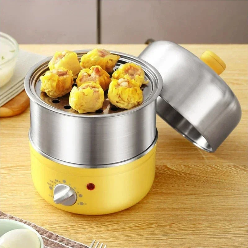 220V Timer 2 Layer Home Use Electric Steamer Portable Stainless Steel Egg Cooker Breakfast Steamer