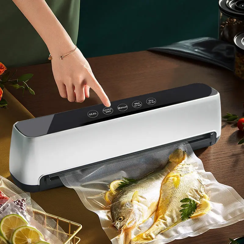 

Manufacturer's Powerful Electric Vacuum Sealer Automatic Household Plastic Food Preservation Machine