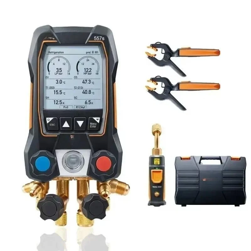 Valve Intelligent Digital Manifold Pressure Gauge Wireless Vacuum and Clamp Temperature Probe Pressure Gauge