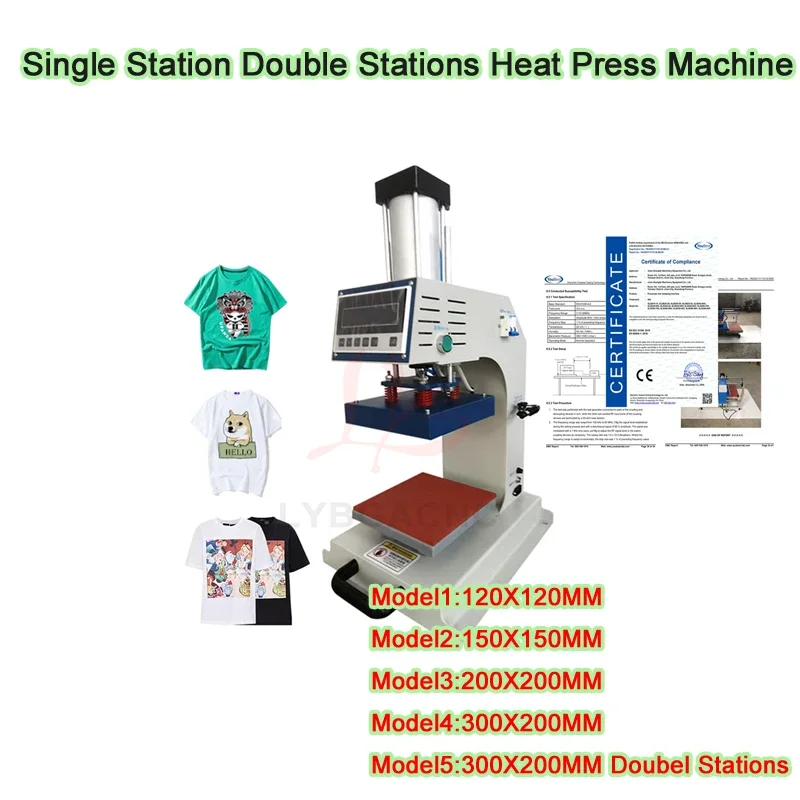 

New Pneumatic Automatic Heat Press Printing Machine Can Continuous Work T-shirt Logo Label Brand Leather Mouse Pad