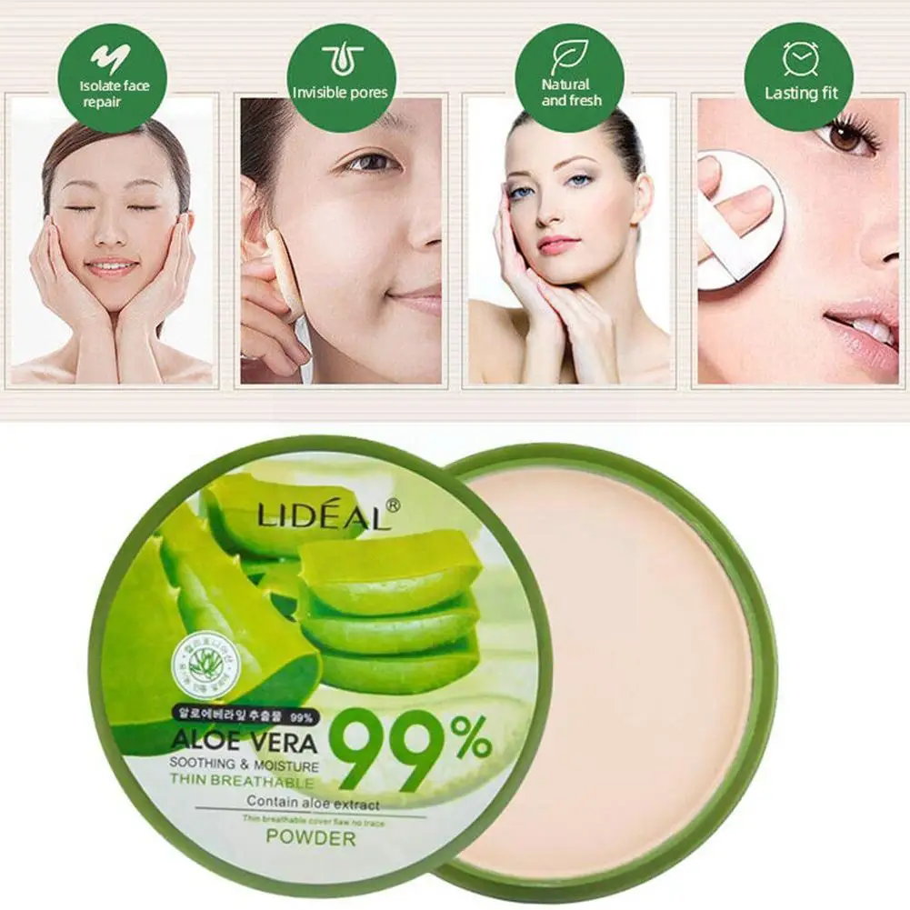 Aloe Vera Extract Powder Moisturizer Face Powder Makeup BB Concealer Bare Foundation Cream Foundation Air Cushion Makeup J0M7