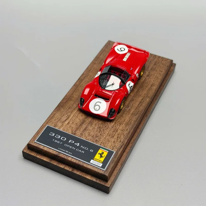 DMH Diecast 1/64 Schaal Ferrari 330P4 Racewagen Model Hars Ferrari 330P4 Speelgoed Voertuigen Model Statische Collectie Ornament
