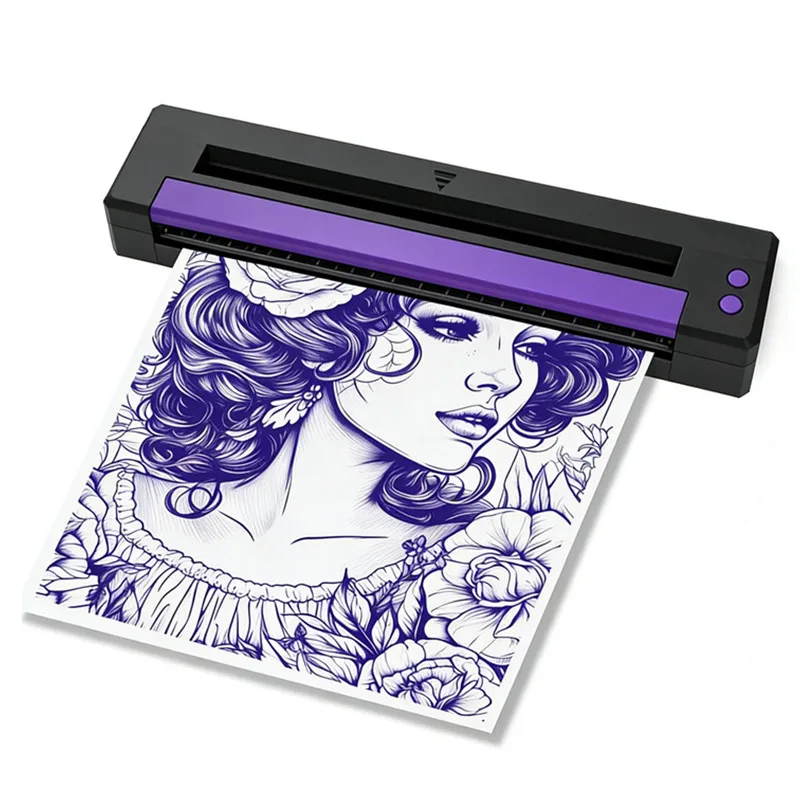 Wireless Tattoo Stencil Printer Portable A4 Thermal Tattoo Printer for Tattoo Artists&Beginners Compatible with Phone Tablet PC
