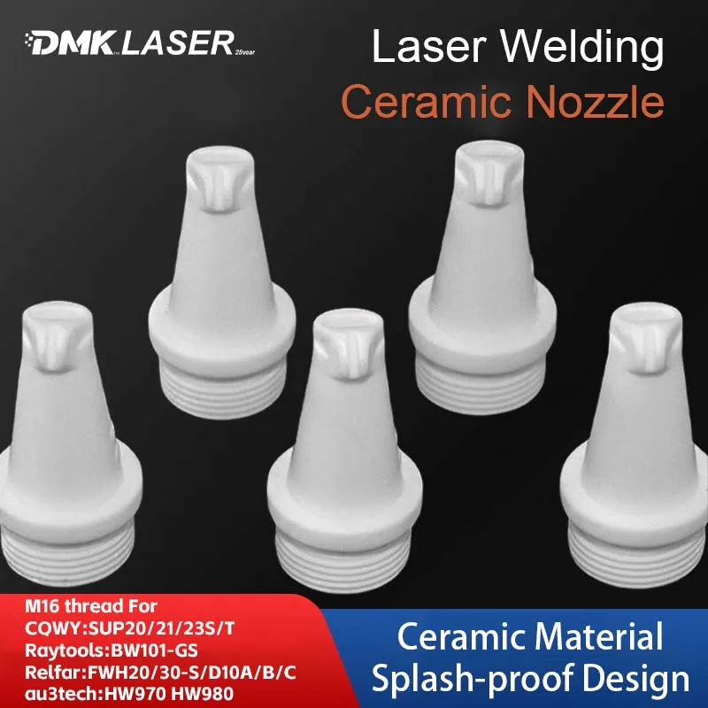 

10pcs/pack Laser Welding Ceramic Nozzle M16*1 Anti-splash High Temperature Resistant Ceramic Material For SUP23T HW980 BW101-GS
