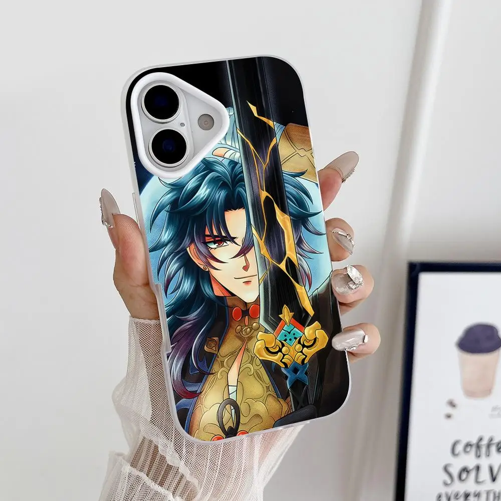 

HSR Blade Jelly Double layer White Mobile Phone Case for iPhone 17 16 15 14 13 12 11 Air Pro Max Plus Protective