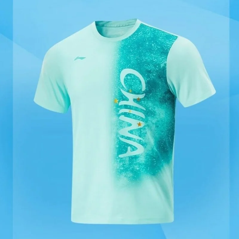 新しい卓球スポーツウェアバドミントンテニス半袖トレーニングスーツ通気性速乾性吸汗性トップtシャツ