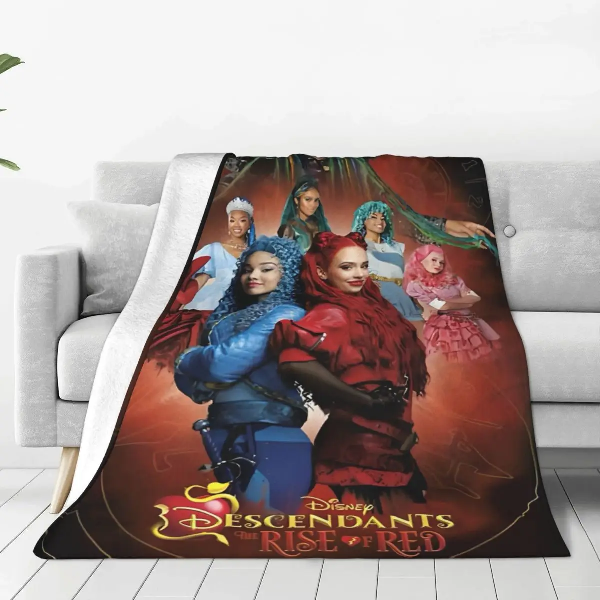 

Descendants 4 The Rise Of Red Knitted Blanket Fleece Kylie Cantrall Super Soft Throw Blanket for Home Couch Bed Rug