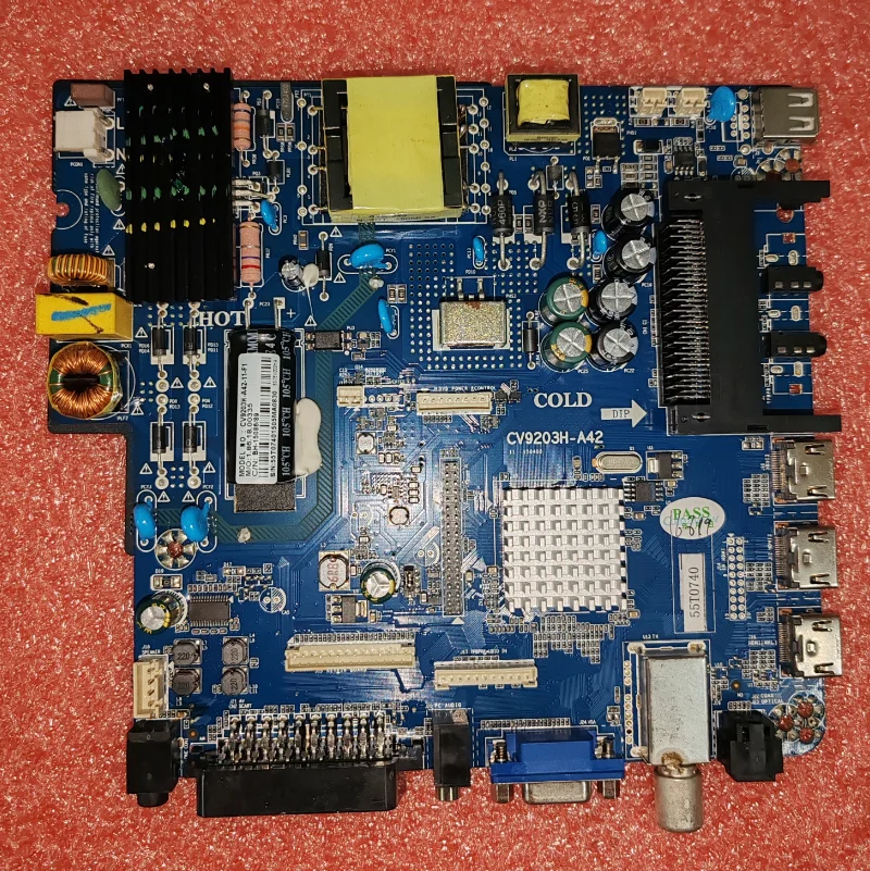 

Free shipping! CV9203H-A42 Three-in-one TV motherboard 45--80V 300ma working good for 1366X768 SCREEN