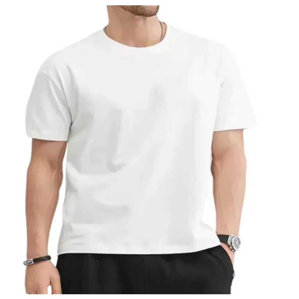 Men High Quality T Shirt Summer Casual 100% Cotton Regular-Fit Women Crew Neck Basic White Women T-Shirts