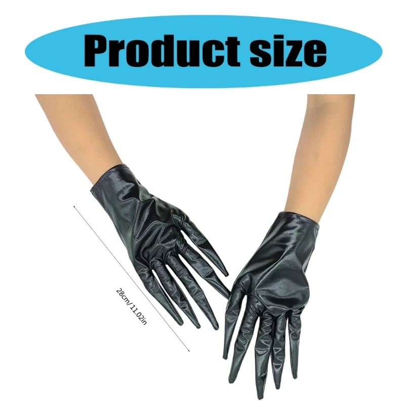 Gants courts pour adultes, Costume d'halloween, griffe maléfique, gants sorcière, mascarades, gants fête, accessoires