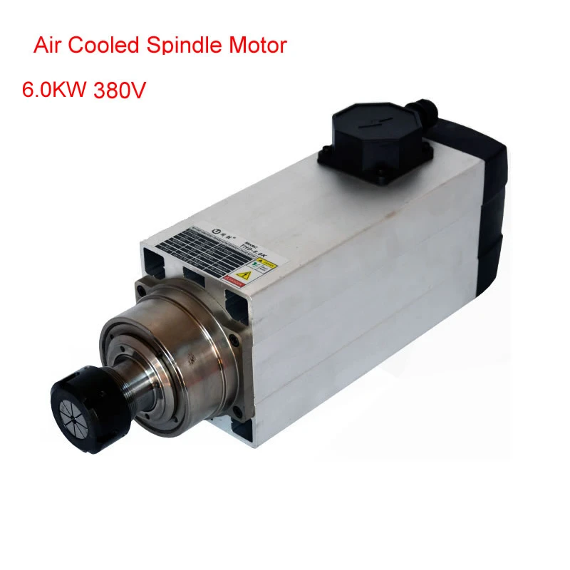 800W 1.5W 2.2KW 3.5KW 4.5KW 6KW CNC Spindle Motor 220V 380V Air Cooled Milling Machine Z Axis Shaft ER20 ER25 ER32 Collet Chuck