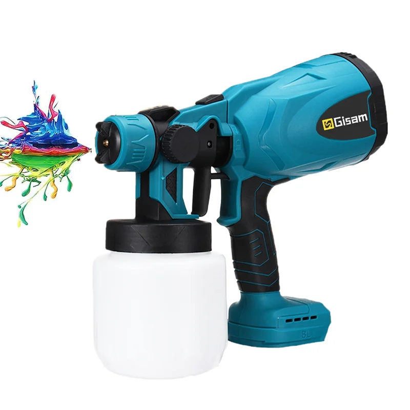 Electric Spray Gun 800ML Home Handheld Cordless High Power Electric Paint Sprayer Rechargeable For Makita 18V Battery Power Tool