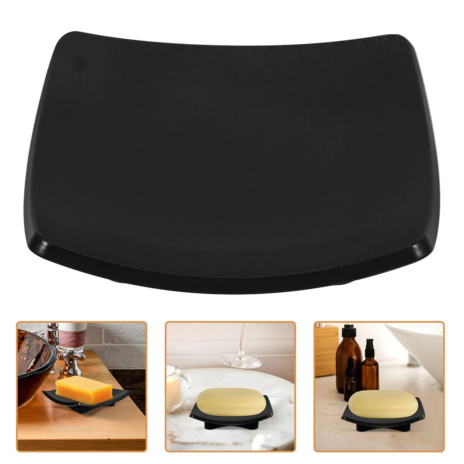

Elegant Abs Dish Bar Holder Reusable Wear-Resistant Nonslip Bathroom Tray Household Box Portable Container Shower Soap Dish