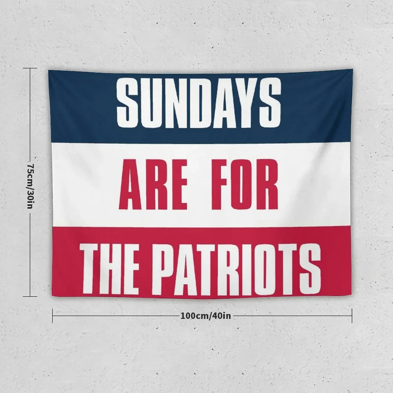 Sundays are for The Patriots, New England Football Fans Tapestry Bedroom Decorations Bedroom Decor Tapestry