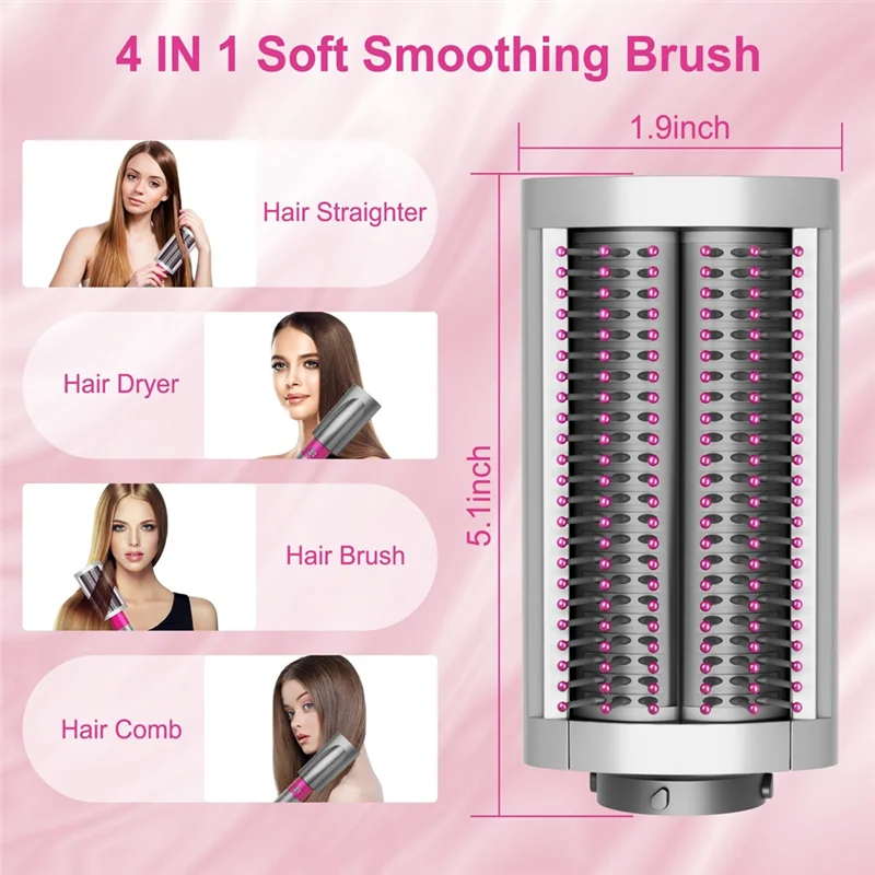 A98G-For Dyson Airwrap Compatible Soft Smoothing Brush, 20MM Small Round Volumizing Brush