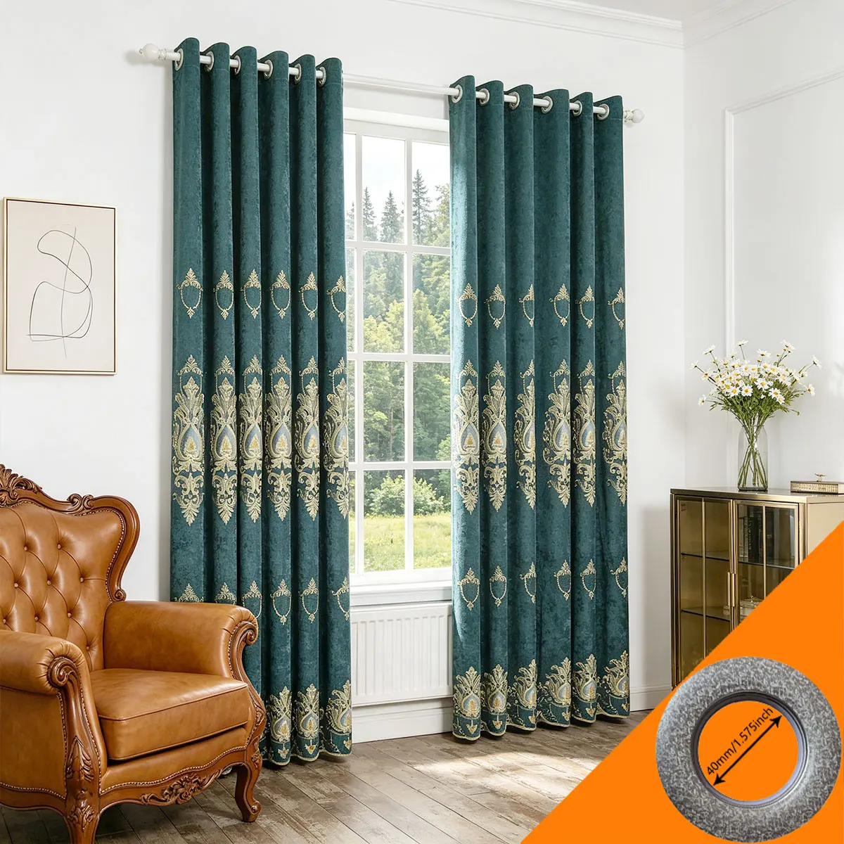 elegant-teal-chenille-curtains-with-gold-embroidery-full-blackout-noise-reducing-window-curtains-for-home-decor