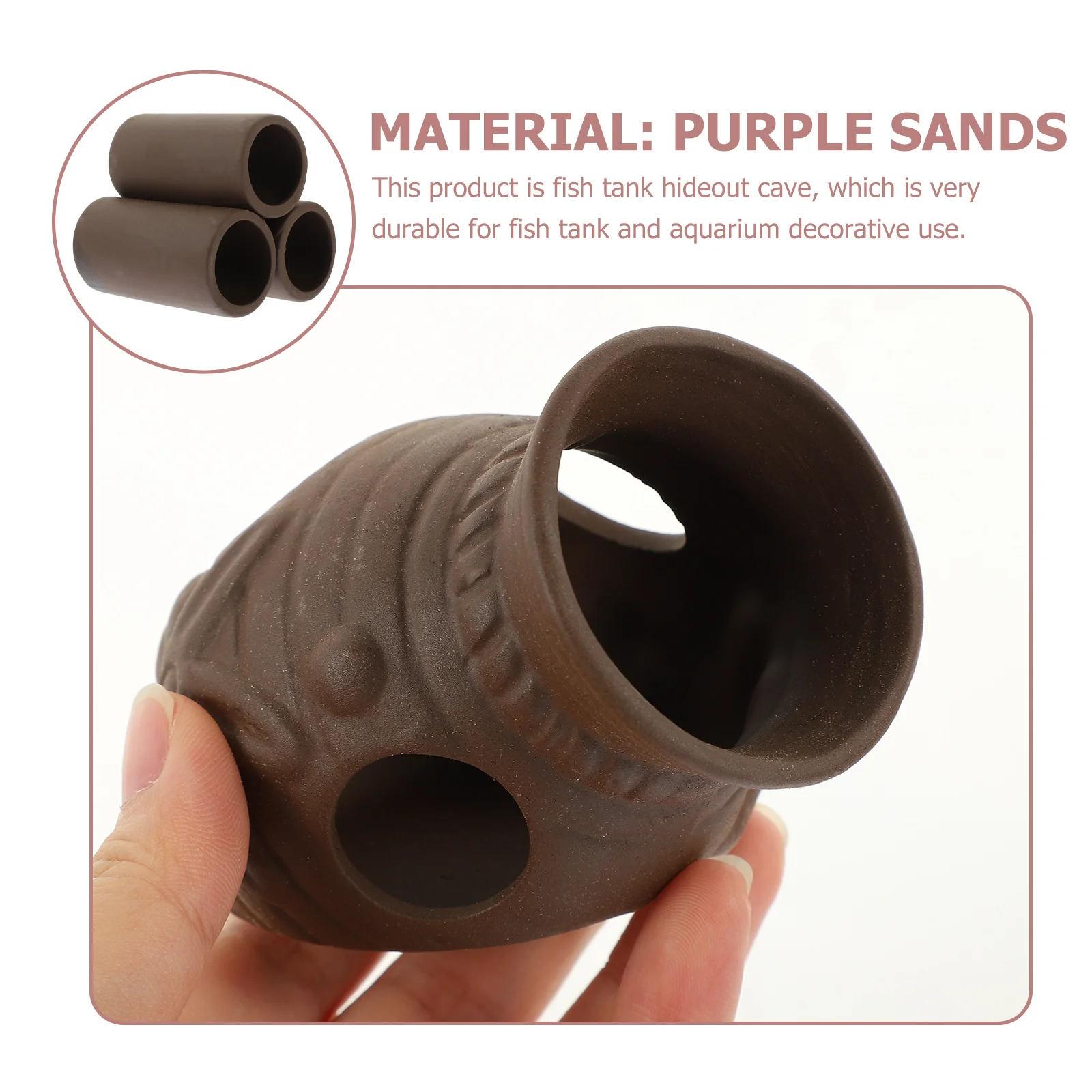 

2Pcs Fish Tank Hideout Cave Hiding Place Adornment Vivid Underwater Shelter Ornament for Aquarium Fish Breeding and Playing