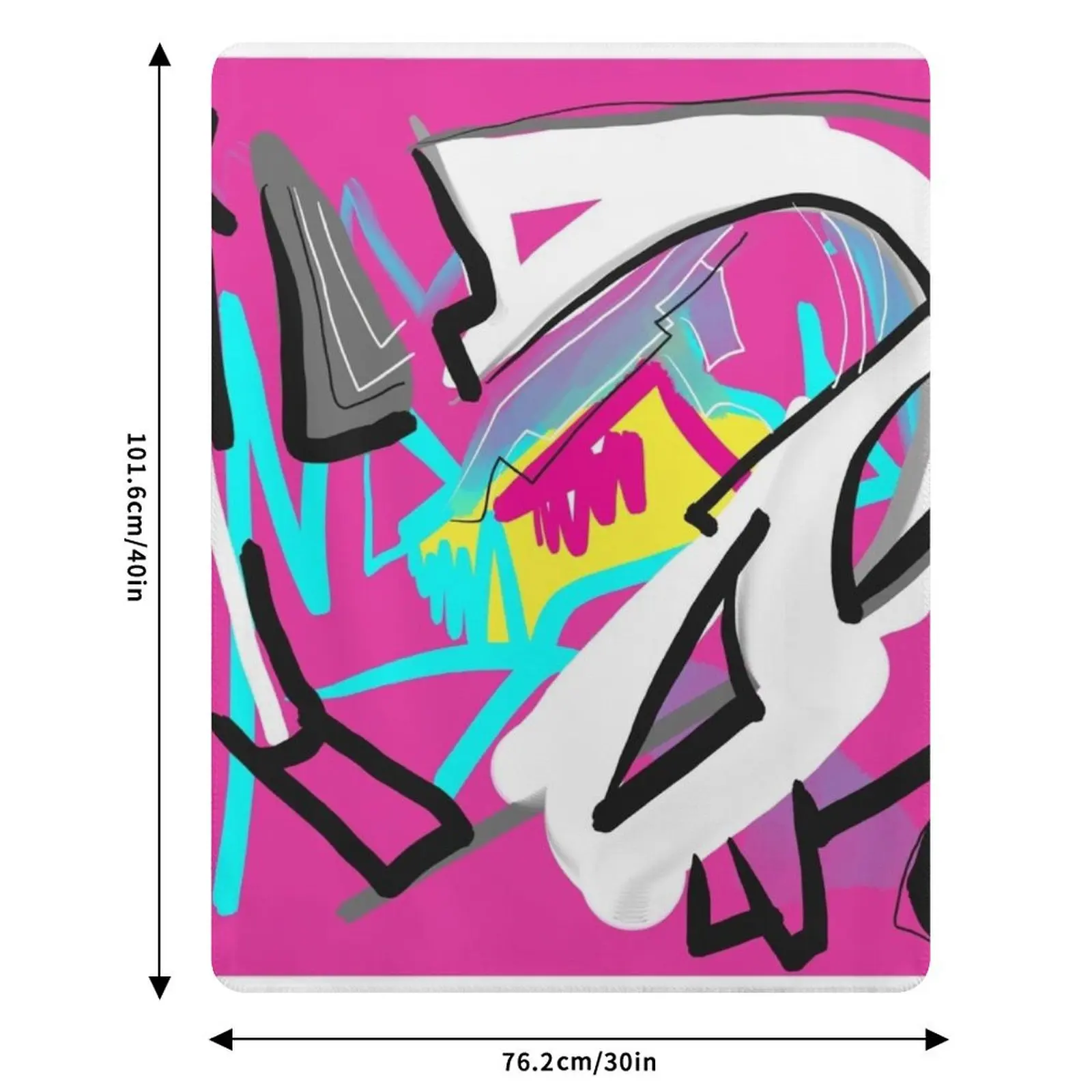 Pink abstract Throw Blanket christmas gifts for winter Thermal Flannels Hairy Bed Fashionable Blankets 6