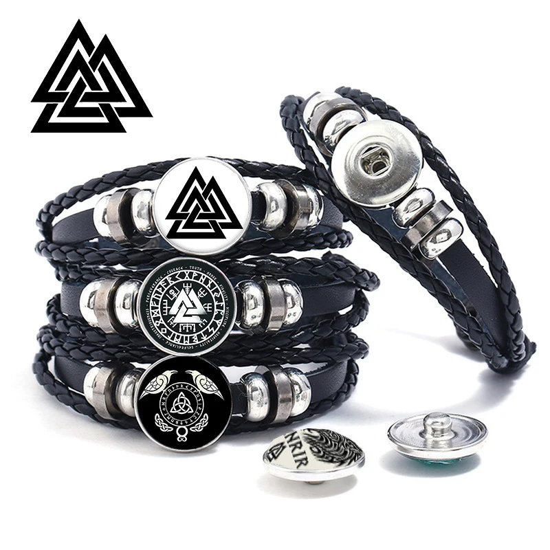 Valknut Women Men Bracelet Cartoon Pattern Chain Bracelet Fashion Jewelry Accessories Decorations Festival Birthday Gifts 2026