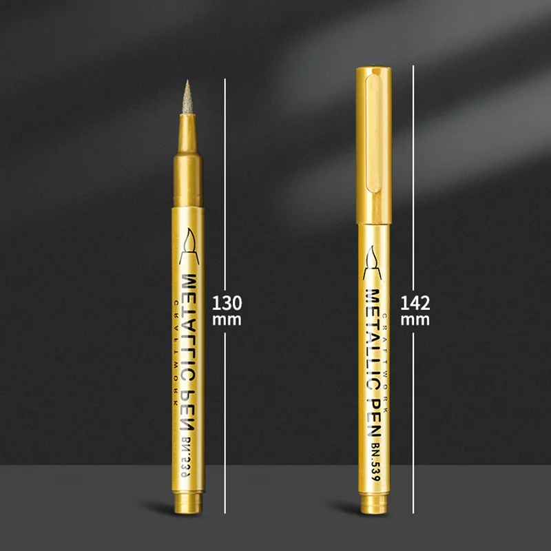 موضة المعادن الحرفية القلم رسم غرامة خط القلم الفنان أنيمي اللوحة الهزلية ماركر أداة مدرسة مكتب التموين القرطاسية هدية #6