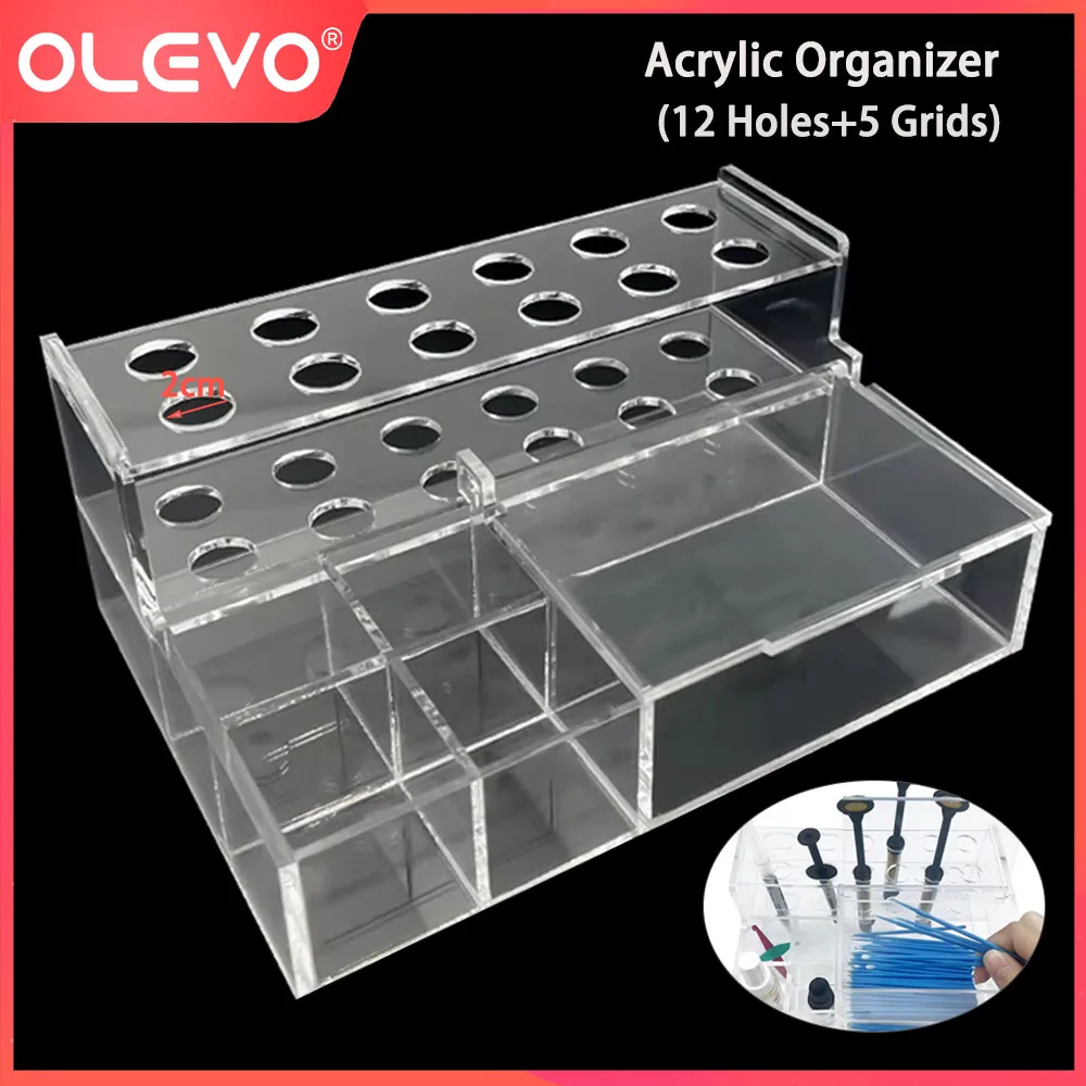 Dental Composite Resin Holder Acrylic Organizer For Resin Adhesive Applicator Dispenser Dentistry Lab Tools Placement Rack