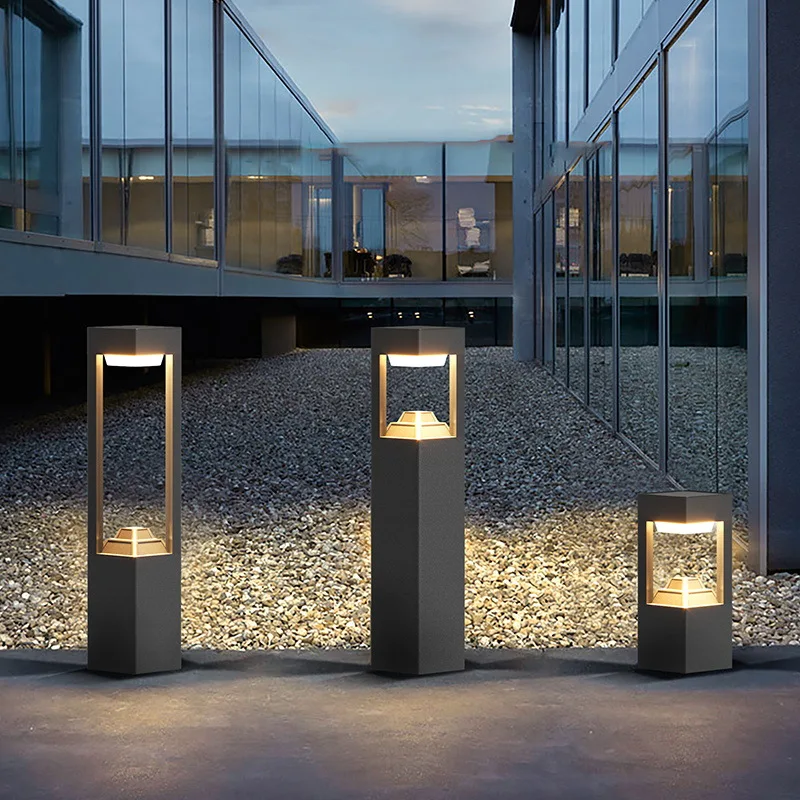 Salor LED Pillar Lamp Garden Outdoor Pillar Light Yard  Black Post Light Shop Outside Post Light Home Post Lighting Include Bulb