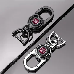 Metal Car Styling Stainless Steel Keychain KeyRing Accessories For FIAT Abarth Grande Punto Tipo Panda Ducato Freemont Doblo