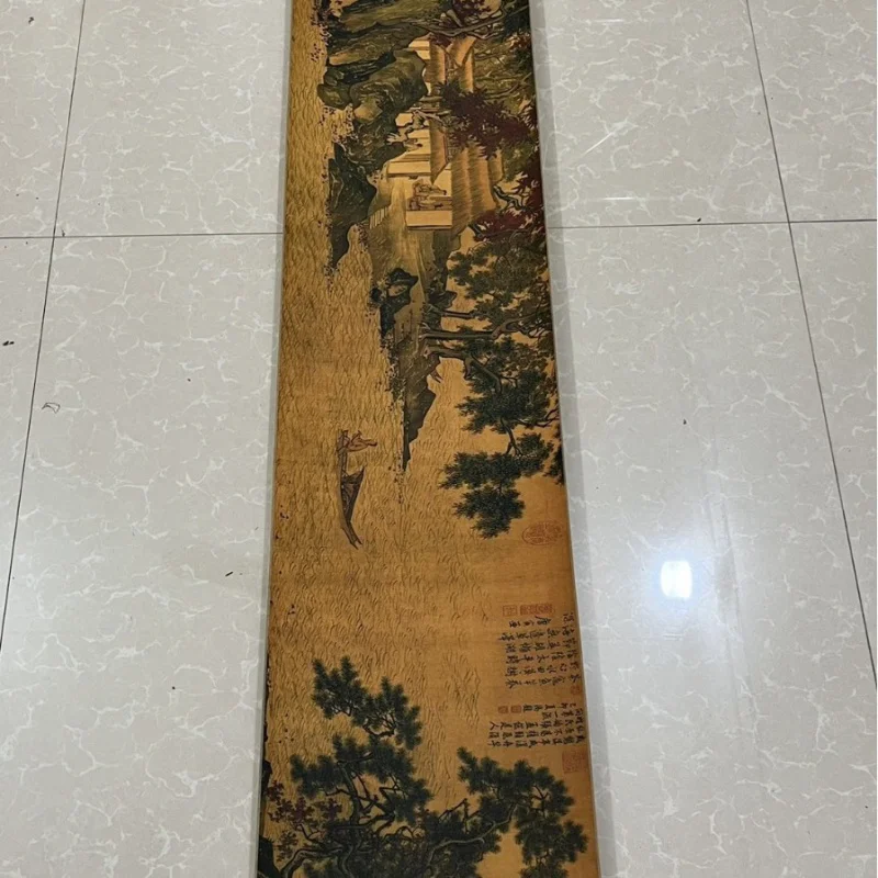 Antique Celebrity Calligraphy and Painting Tang Yin Yuyin Picture Scroll Scroll Living Room Decorative Painting Traditional Chin