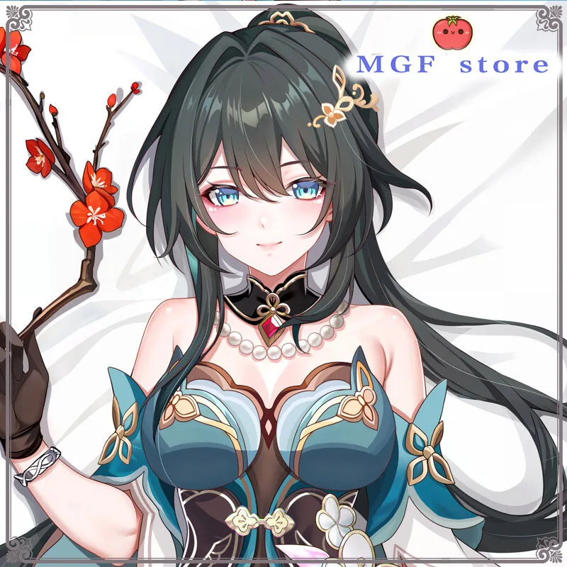 

Honkai: Star Rail Ruan Mei Dakimakura Hing Чехол для тела Подушка отаку Подушка для кровати Ings Рождественский подарок