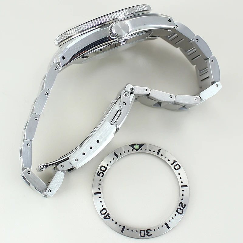 Корпус часов для дайвинга, 40 мм, браслет из нержавеющей стали, сапфировое стекло для Seiko NH36 NH34 NH35, корпус 28,5 мм, циферблат, мод, черный тигр, кит
