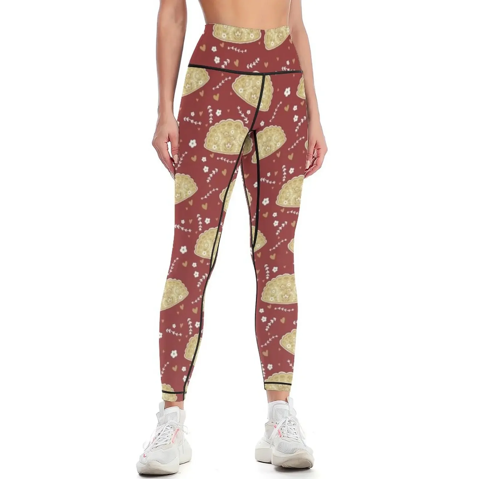 Pretty Pierogi with extra Polish flair Leggings sportswear gym high waist Women's tights Womens Leggings