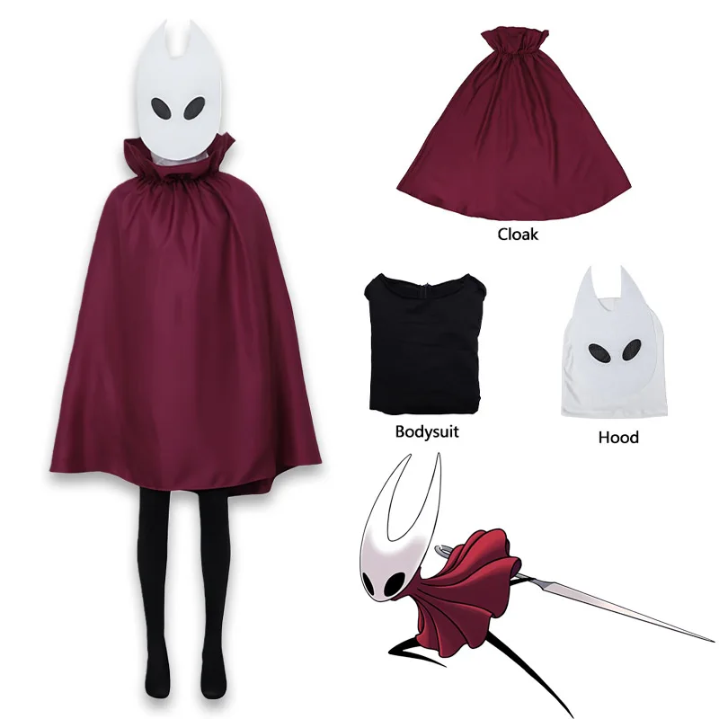 

Костюм для косплея Hornet из Hollow Knight Silksong: Красная накидка Hornet для косплея, сценических выступлений, для мужчин и женщин