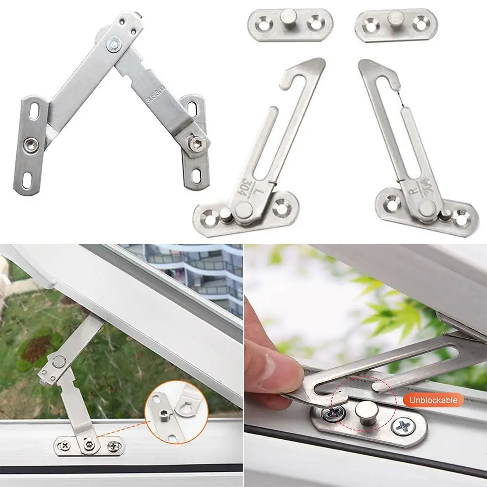 

Lock Protector Locator Window Support Adjustable Cabinet Locks Window Protection Window Hook Latches Casement Blocking