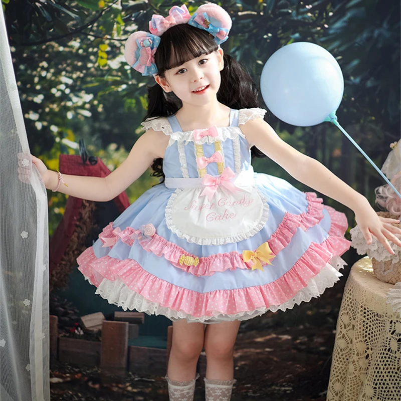 Summer Dress for Girls Baby Sleeveless Wedding Dress Girls Lolita Princess Girl's Party Dress Vestidos Ball Gown Costume Girls