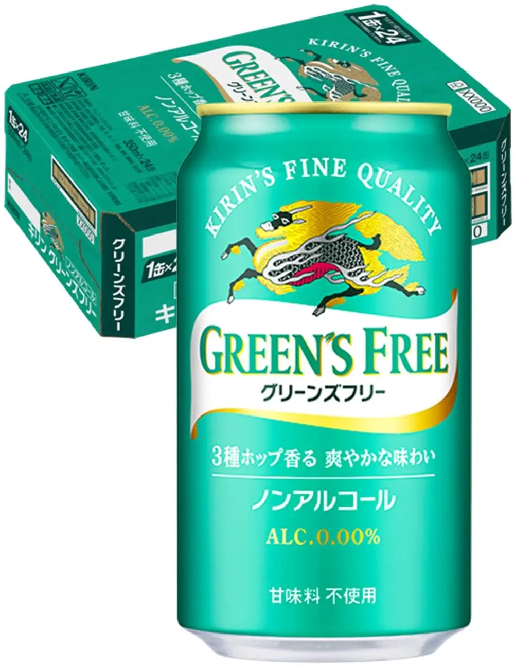 グリーンズフリー（キリン）ノンアルコールビール 350ml×24本 ノンアルコールで、3種類のホップの爽やかな味と香りが特徴です。