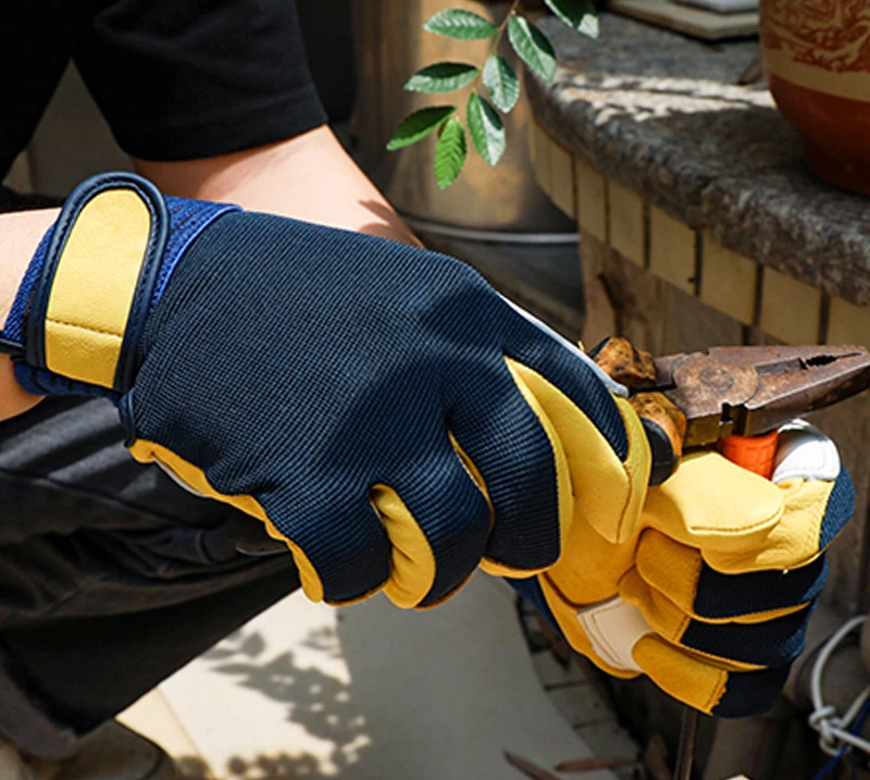 Work Gloves Sheepskin Driver Safety Protection Wear Safety Workers Welding Gloves Repair Protective Gloves