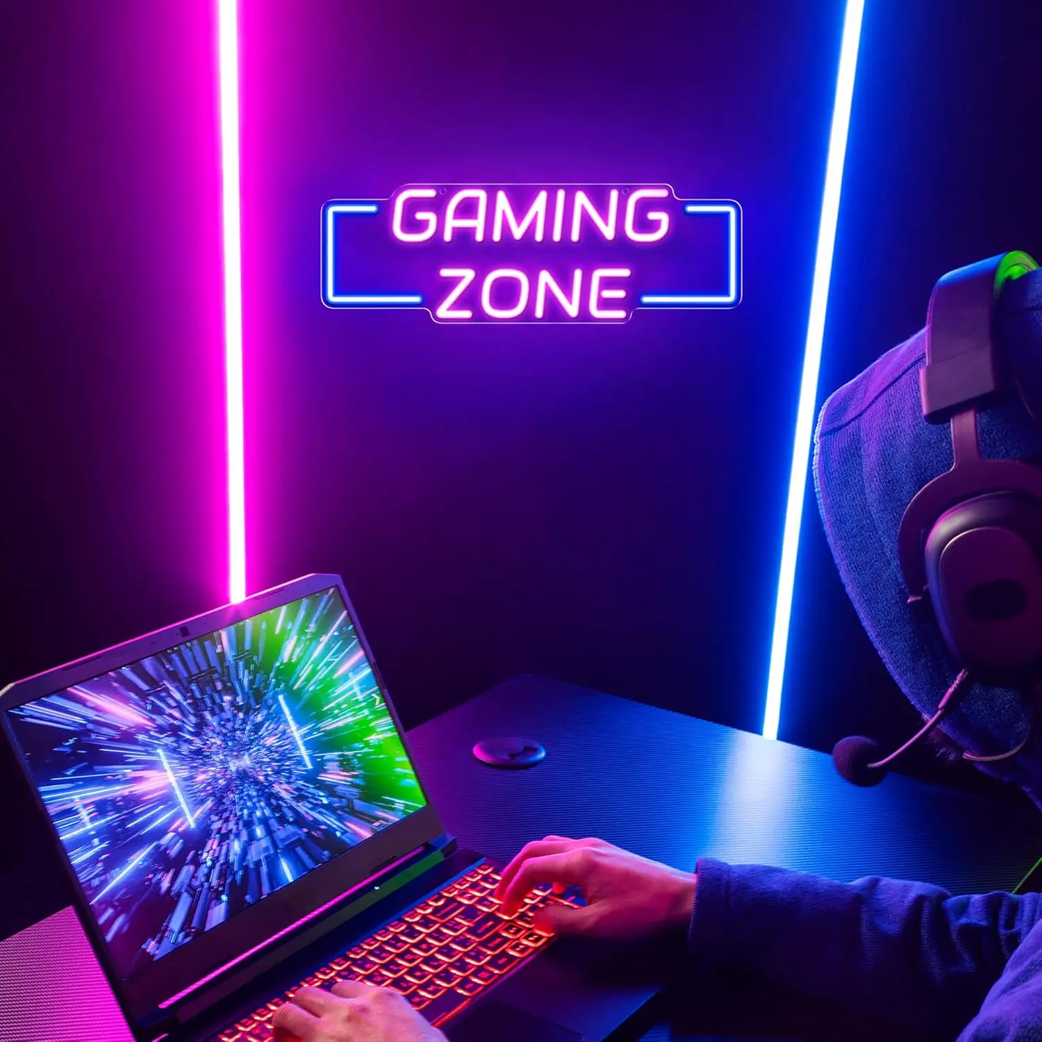 Gaming Zone Neon Sign USB LED  - مراجعة Esports Gaming Zone وسعره