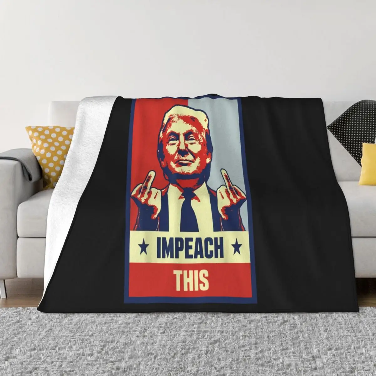 Pro Donald Trump Presents Republican Conservative Impeach This S 5Xl More Size Throw Blanket