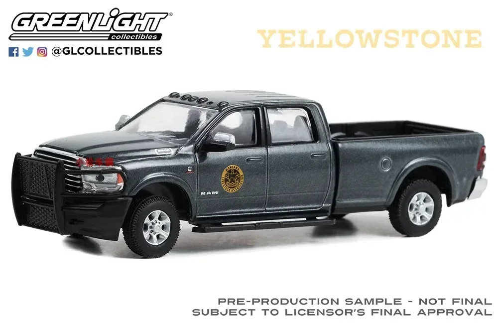 Modèle de voiture en alliage, cadeau de collection, ornements, 1:64 (TV), Yellowstone - 2020 Ram 2500