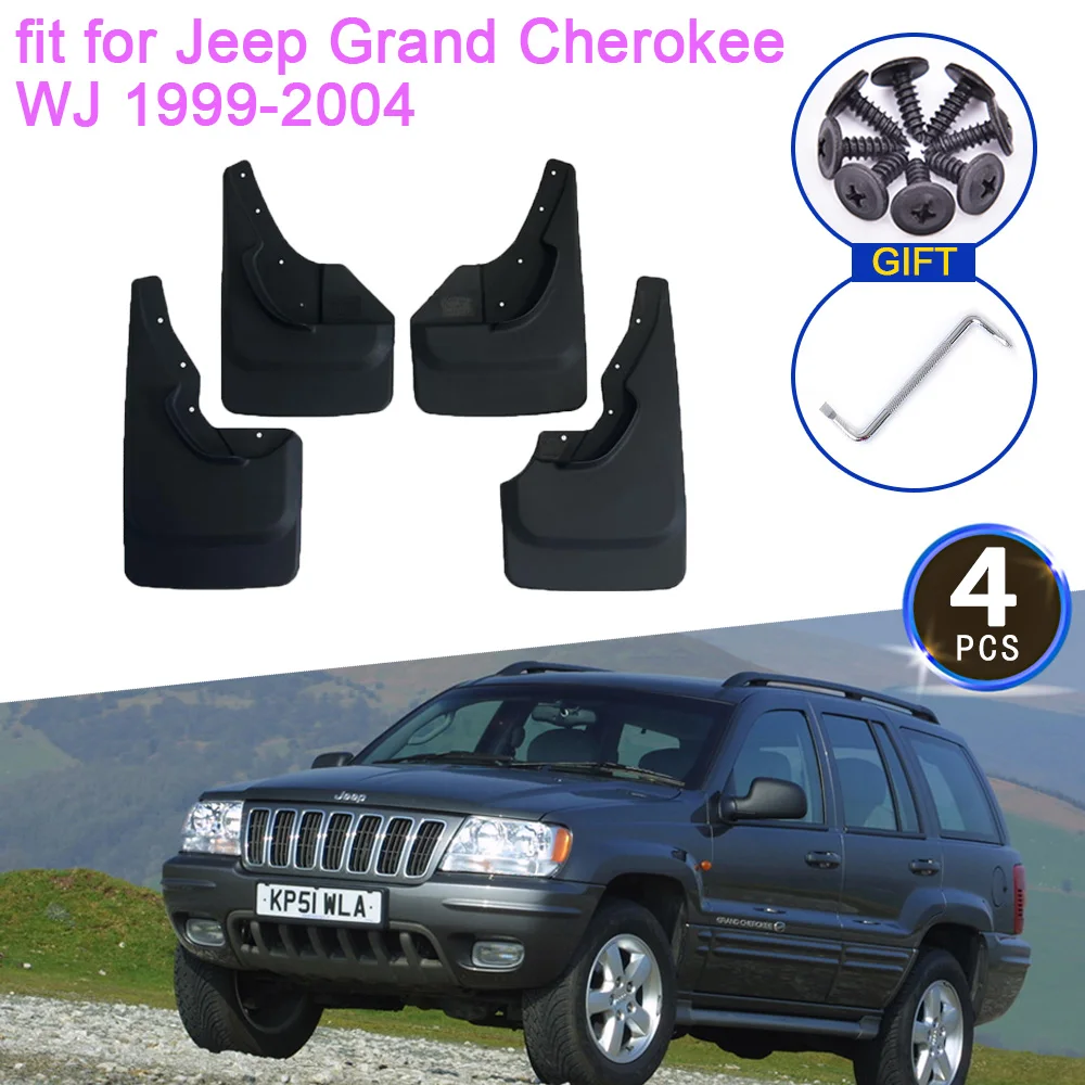 

Mudguard for Jeep Grand Cherokee WJ 1999-2004 Accessories 2000 2001 2002 2003 Mudflap Fenders Splash Guards Front Rear Wheels 4x