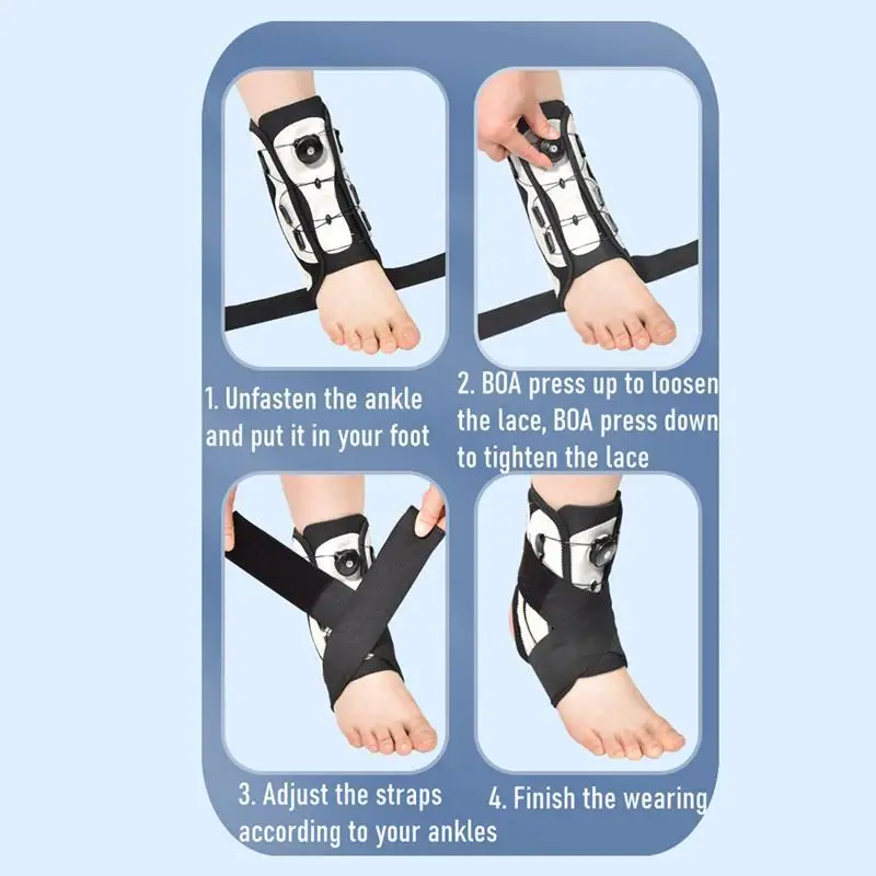 1PCS Adjustable Sprain Ankle Support Brace Men Women Sport Orthosis Ankle Protector Strap with Splint Stabilizer Injury Recovery