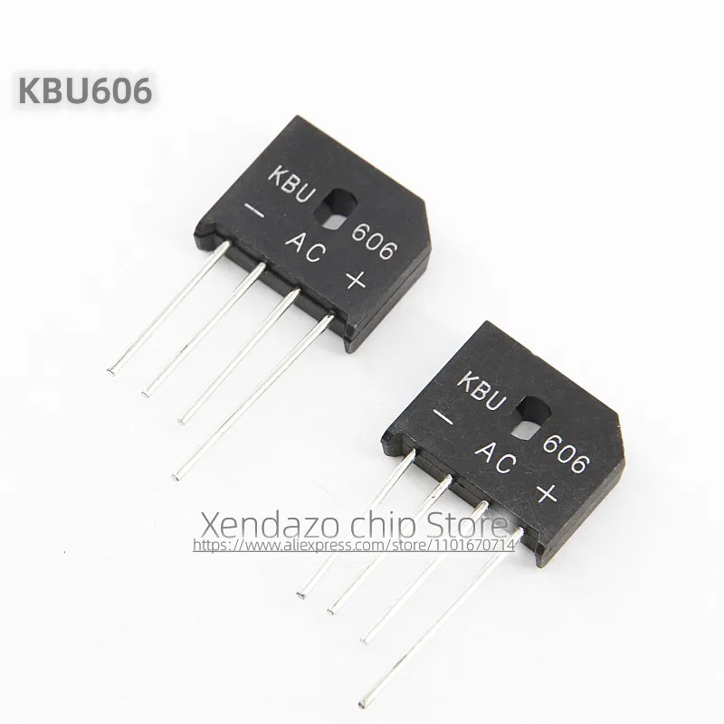 10pcs/lot KBU606 KBU 606 6A/600V ZIP-4 package Original genuine Rectifier bridge reactor